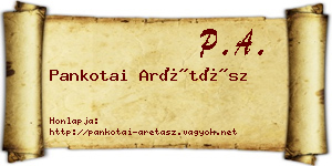 Pankotai Arétász névjegykártya